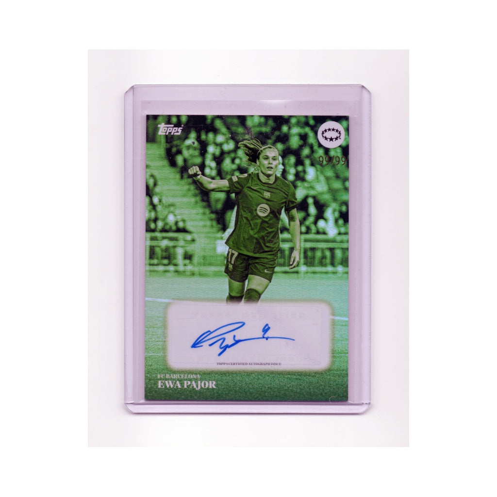 Ewa Pajor Auto 99/99 Topps FC Barcelona Green Parallel
